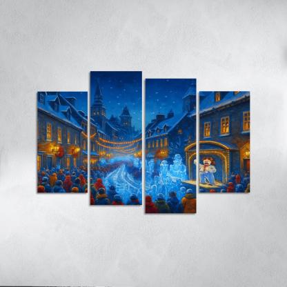 Quebec Winter Carnival Quebec City Canada abstract paintings frame