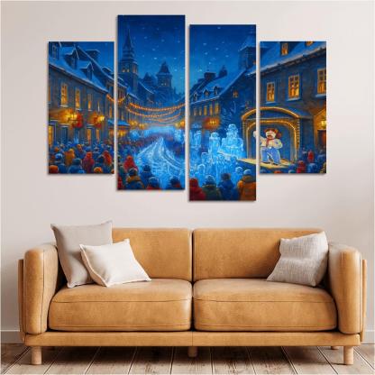 Quebec Winter Carnival Quebec City Canada abstract paintings frame