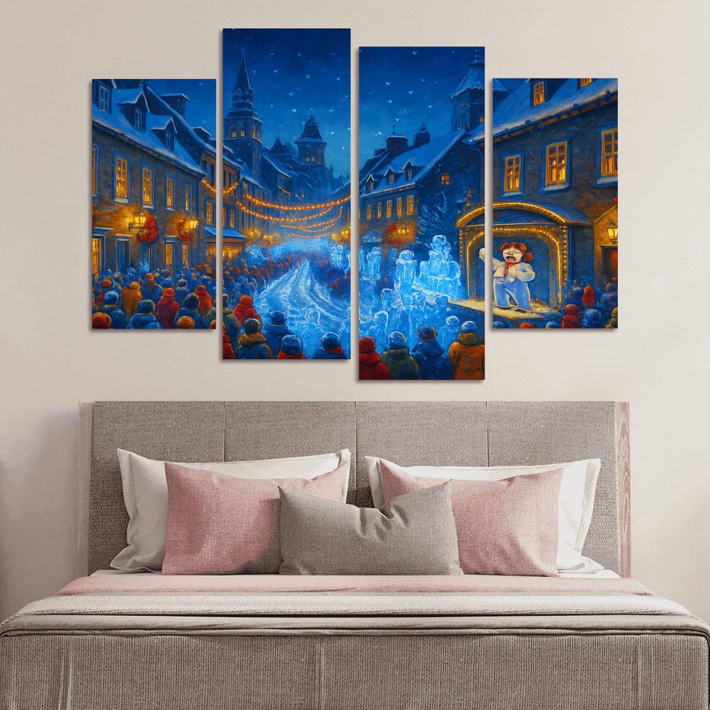 Quebec Winter Carnival Quebec City Canada abstract paintings frame