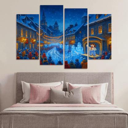 Quebec Winter Carnival Quebec City Canada abstract paintings frame