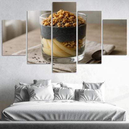 Black Sesame Pear Parfait With Ginger Maple Crumble one-piece frames