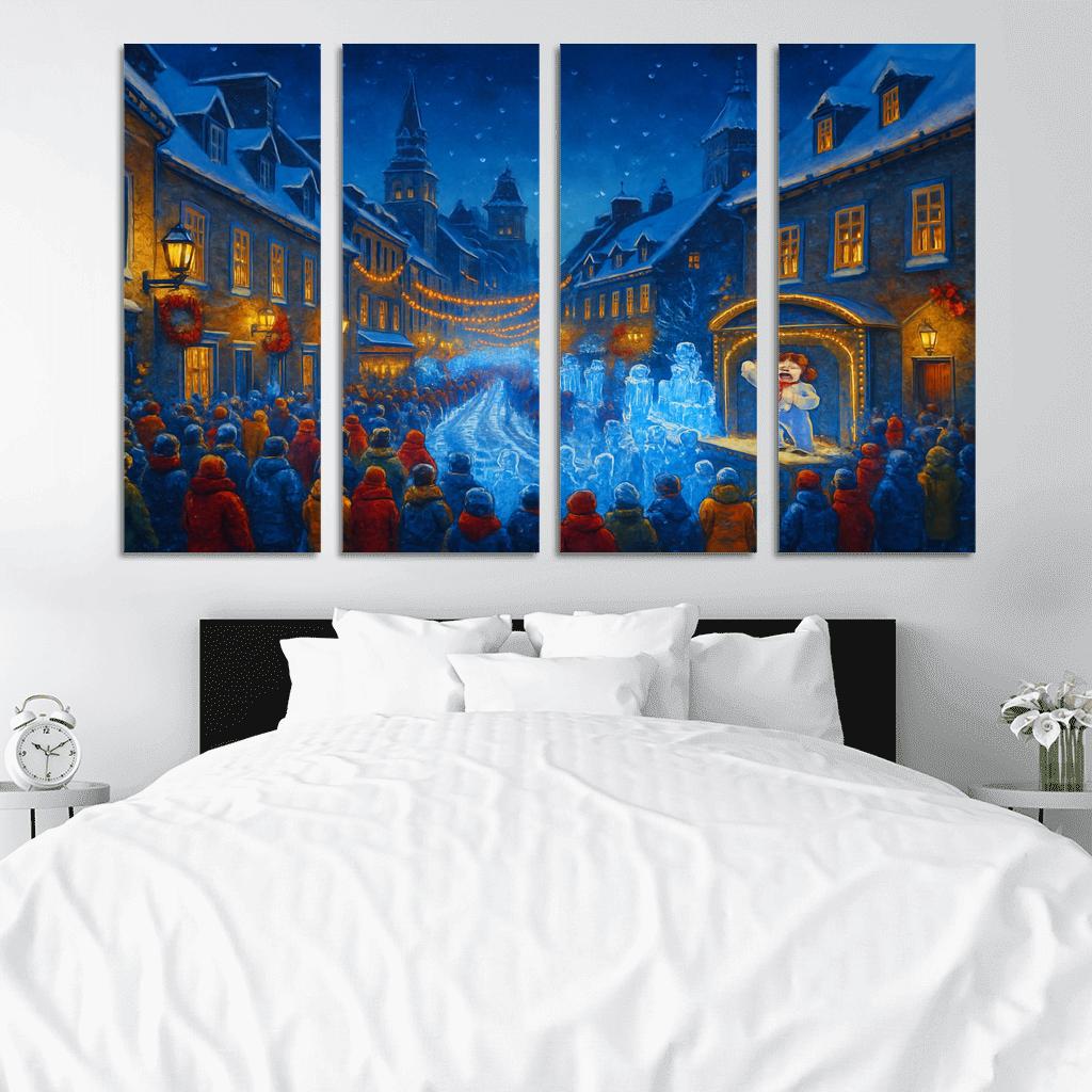 Quebec Winter Carnival Quebec City Canada abstract paintings frame