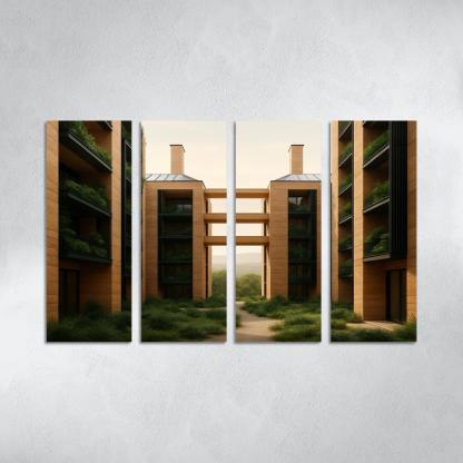 Carbon Negative Rammed Earth Atrium Towers one-piece frames