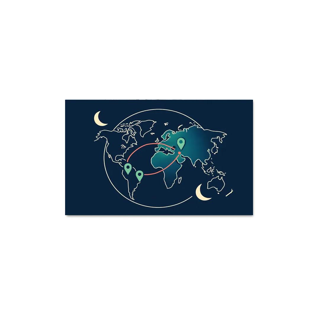 Compass Of The Two Moons oil paintings frame