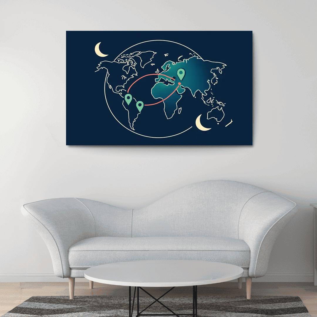 Compass Of The Two Moons oil paintings frame
