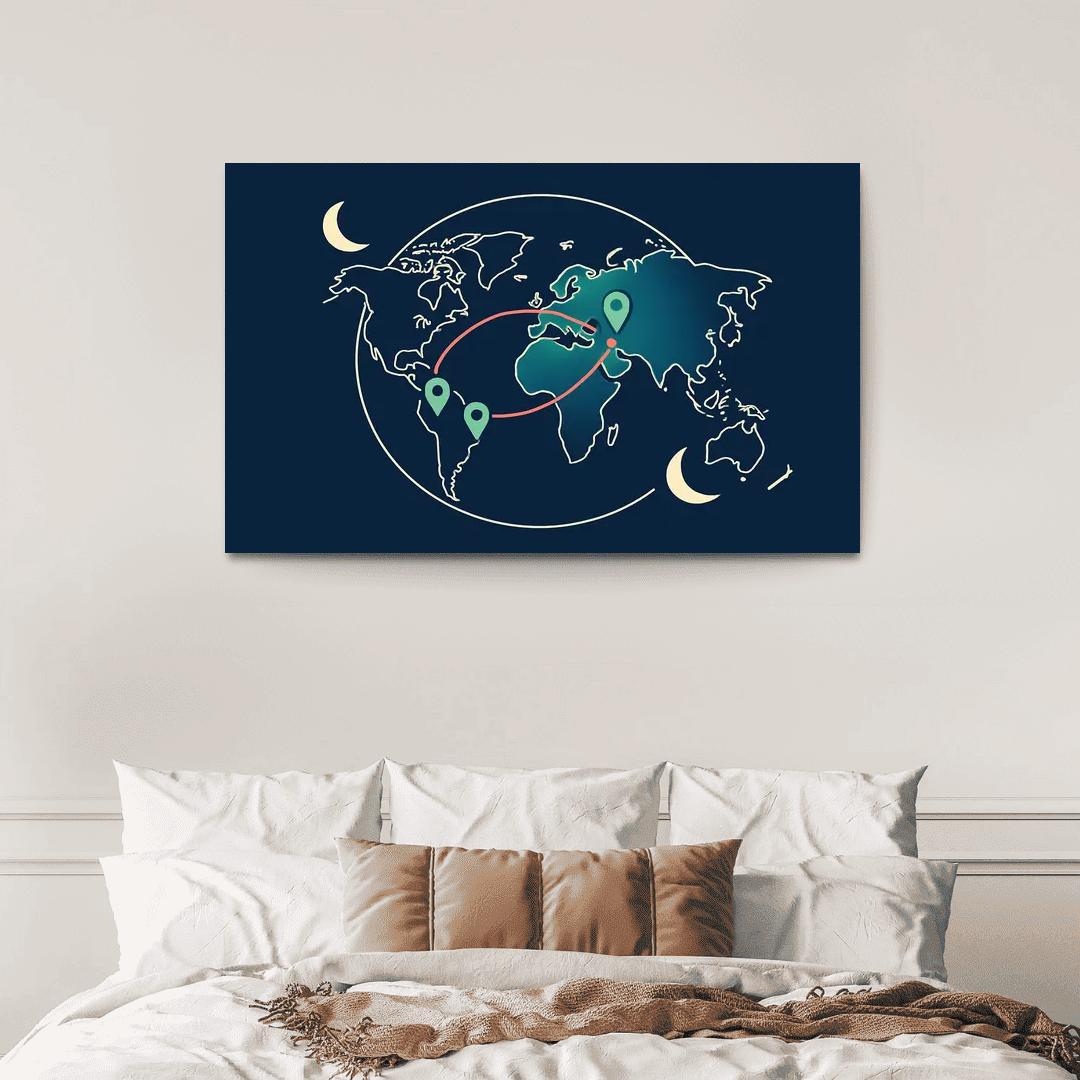 Compass Of The Two Moons oil paintings frame