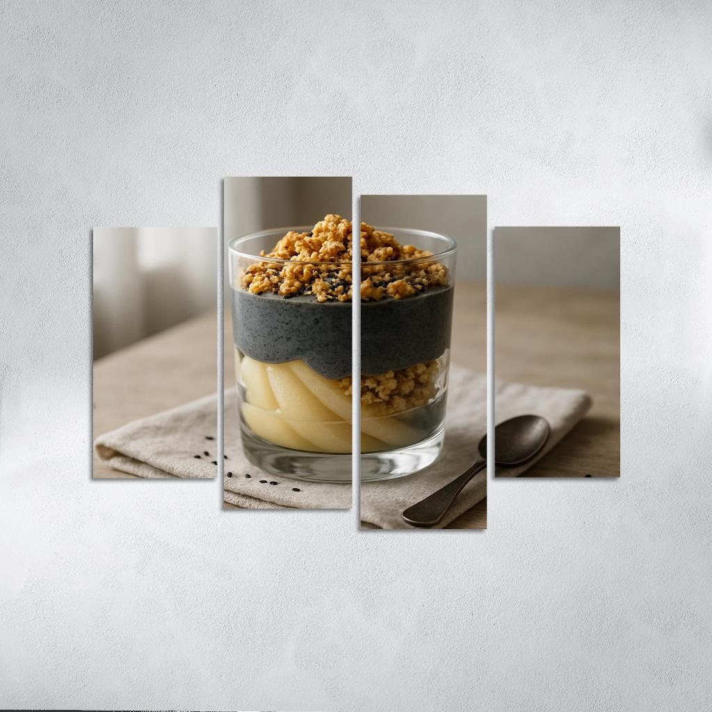 Black Sesame Pear Parfait With Ginger Maple Crumble one-piece frames