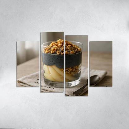 Black Sesame Pear Parfait With Ginger Maple Crumble one-piece frames