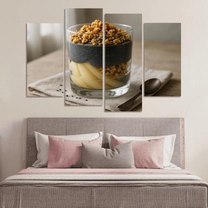 Black Sesame Pear Parfait With Ginger Maple Crumble one-piece frames