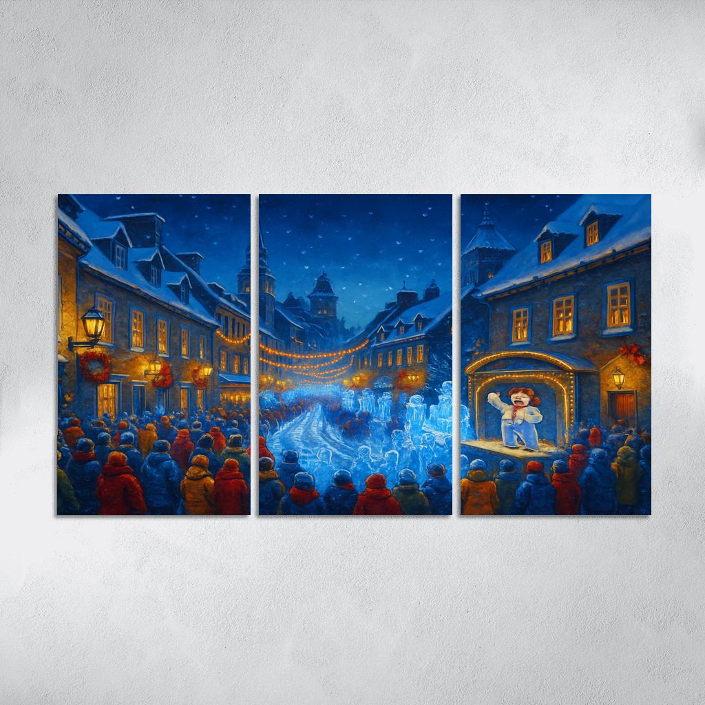 Quebec Winter Carnival Quebec City Canada abstract paintings frame