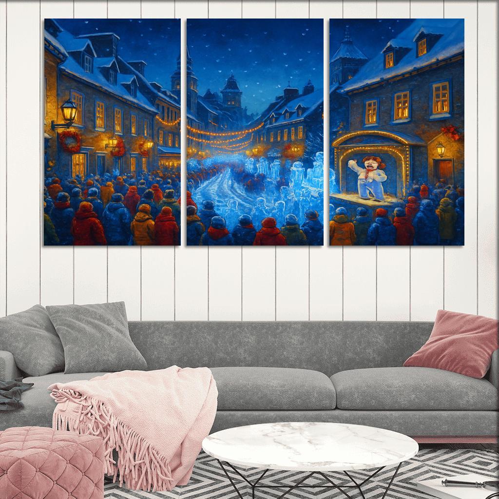 Quebec Winter Carnival Quebec City Canada abstract paintings frame