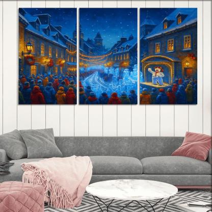 Quebec Winter Carnival Quebec City Canada abstract paintings frame