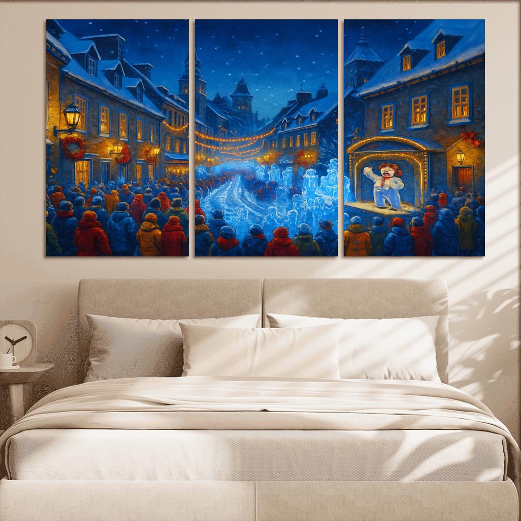 Quebec Winter Carnival Quebec City Canada abstract paintings frame