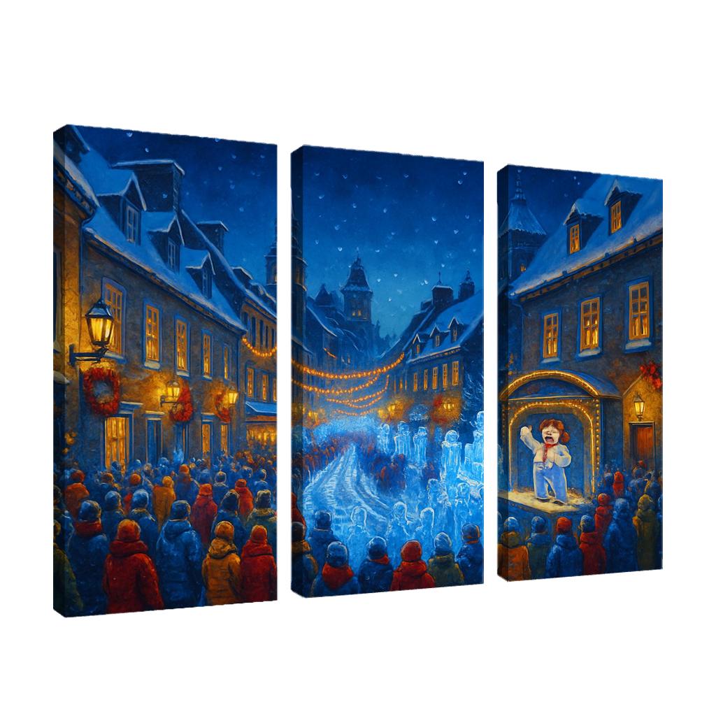Quebec Winter Carnival Quebec City Canada abstract paintings frame