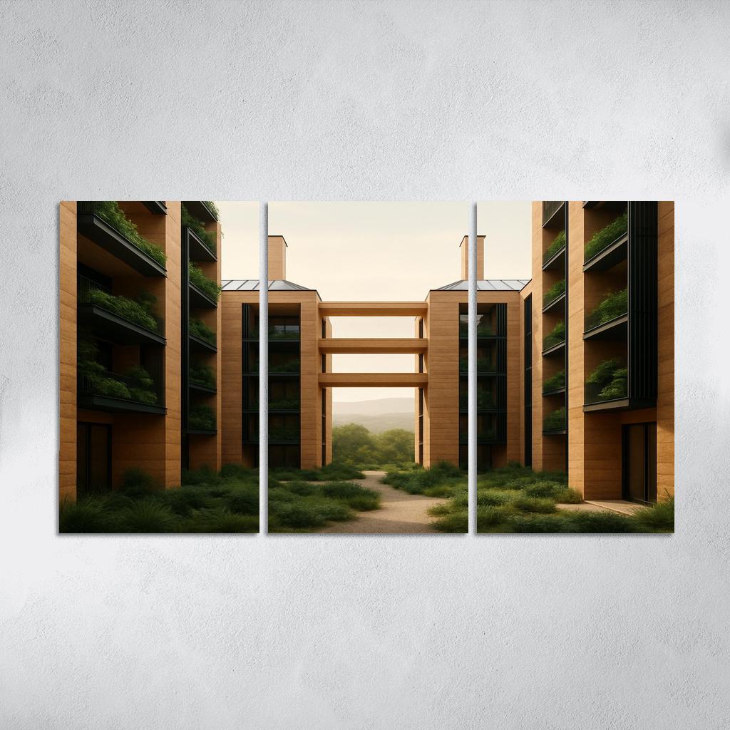Carbon Negative Rammed Earth Atrium Towers one-piece frames