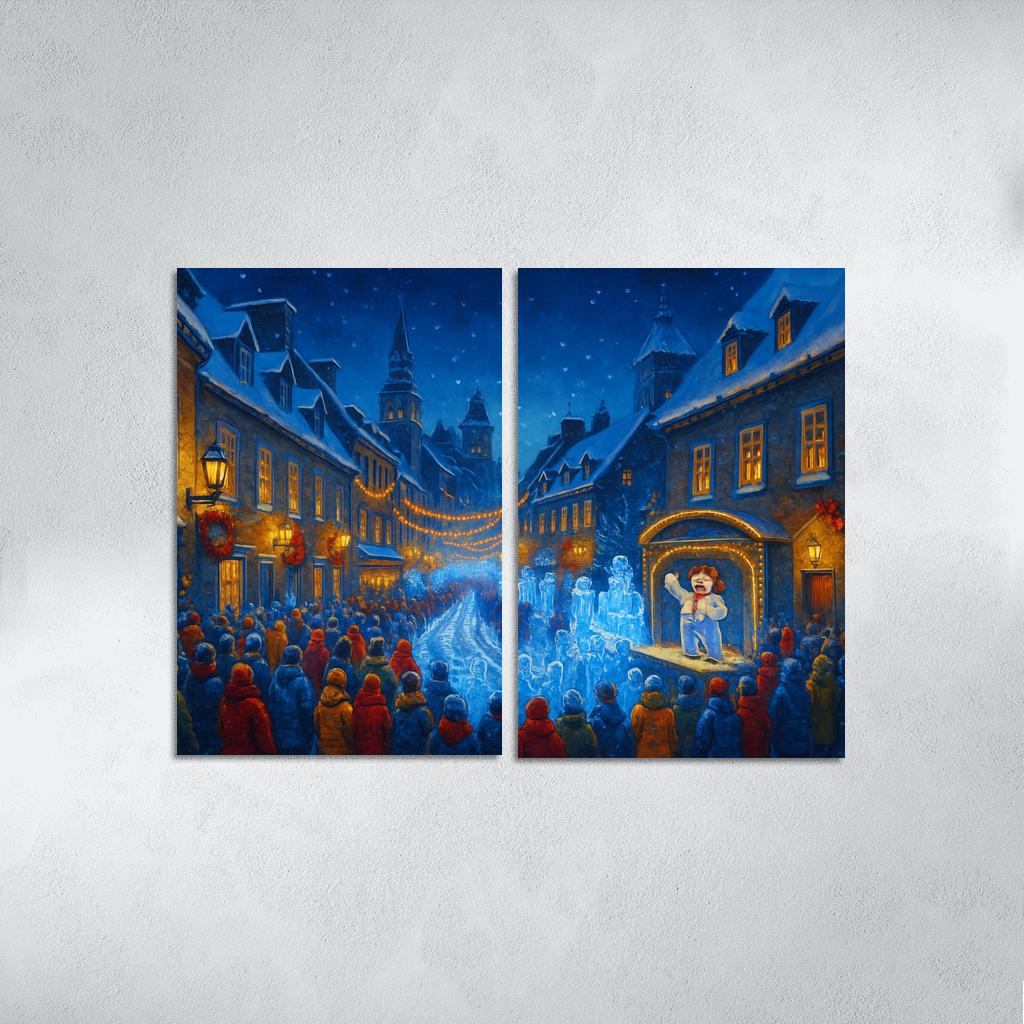 Quebec Winter Carnival Quebec City Canada abstract paintings frame