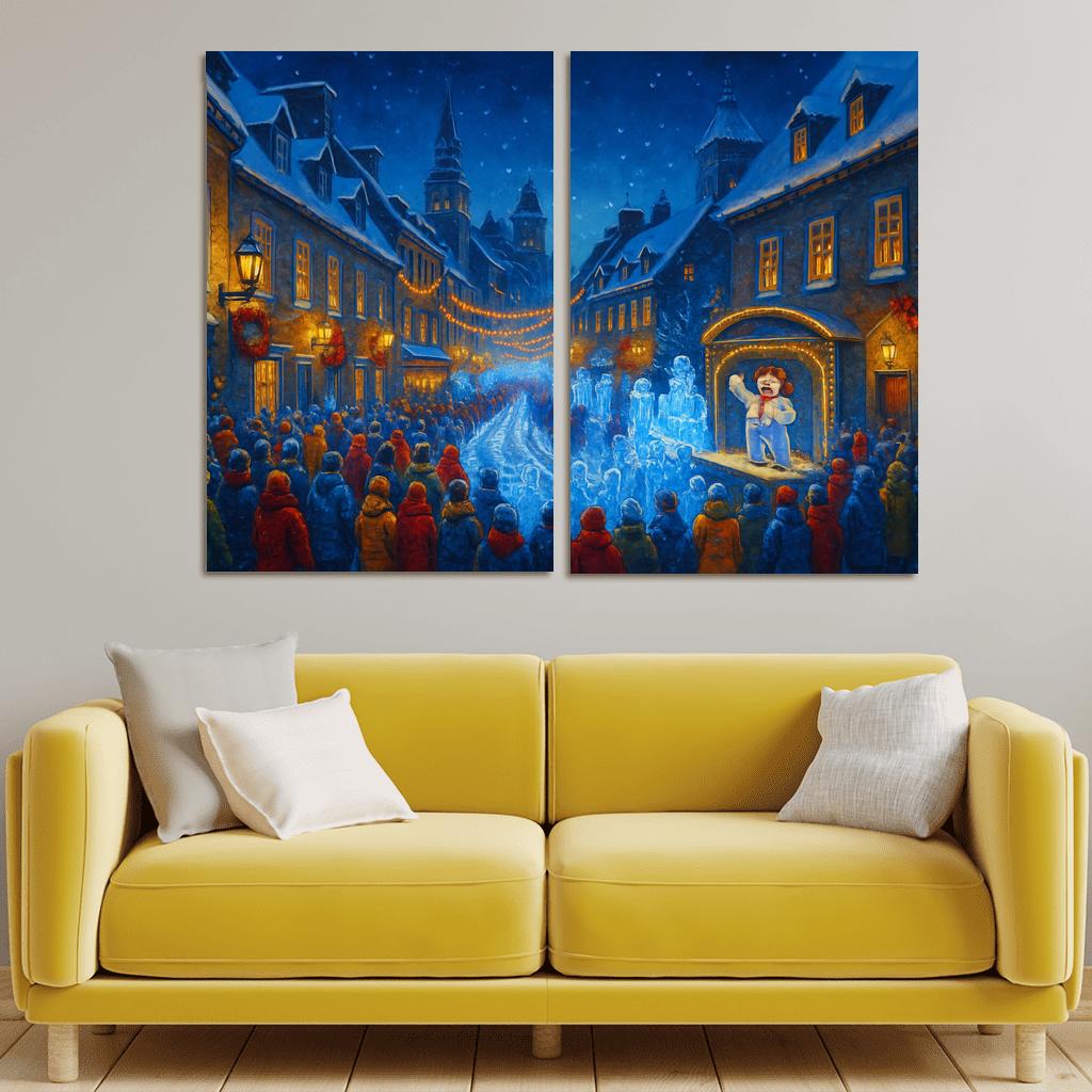 Quebec Winter Carnival Quebec City Canada abstract paintings frame