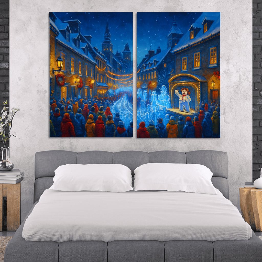 Quebec Winter Carnival Quebec City Canada abstract paintings frame