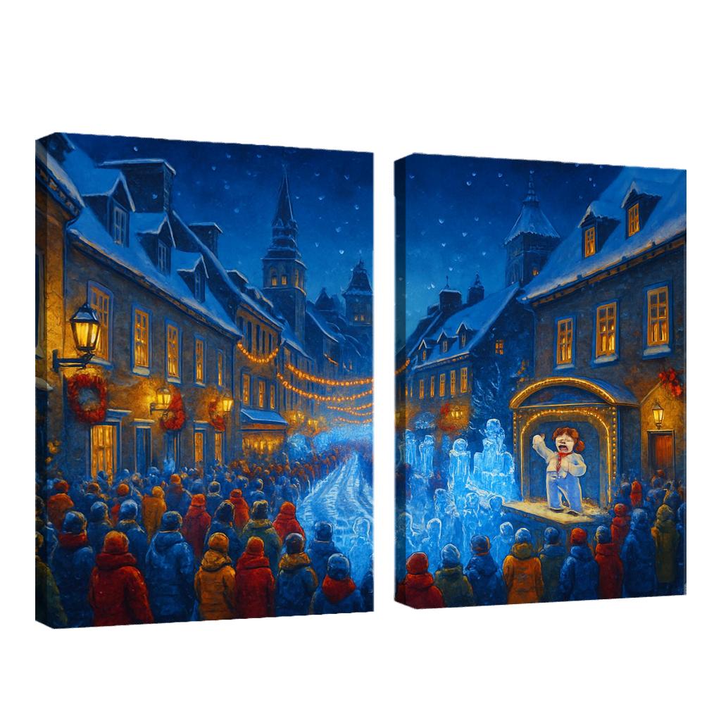 Quebec Winter Carnival Quebec City Canada abstract paintings frame