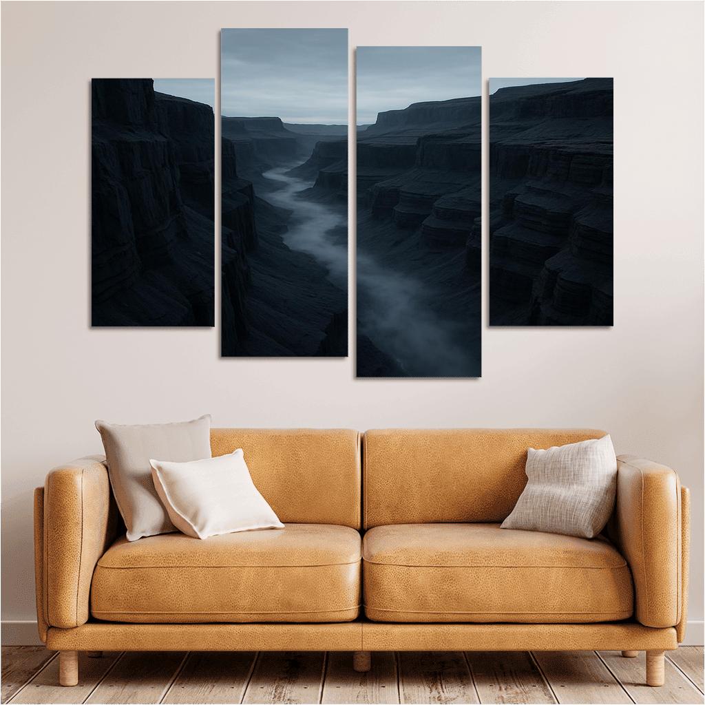 Silver Fog Rolling Through Basalt Canyon decor
