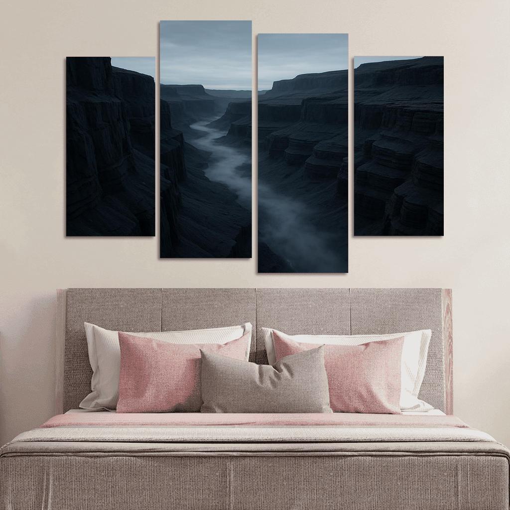 Silver Fog Rolling Through Basalt Canyon decor