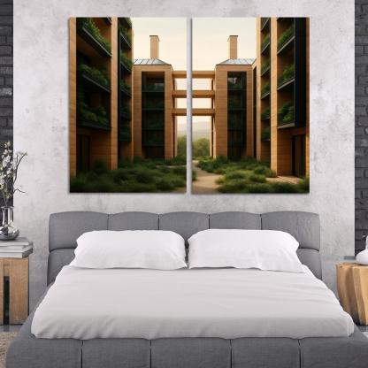 Carbon Negative Rammed Earth Atrium Towers one-piece frames