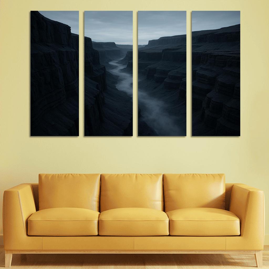 Silver Fog Rolling Through Basalt Canyon decor
