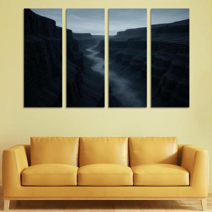 Silver Fog Rolling Through Basalt Canyon decor