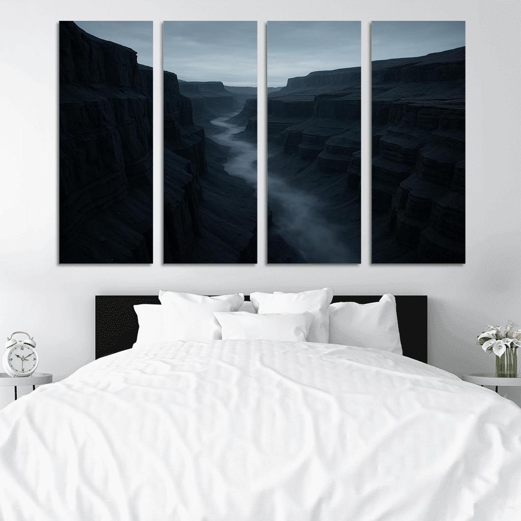 Silver Fog Rolling Through Basalt Canyon decor