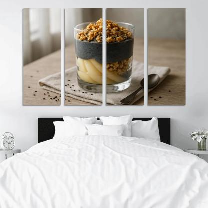 Black Sesame Pear Parfait With Ginger Maple Crumble one-piece frames