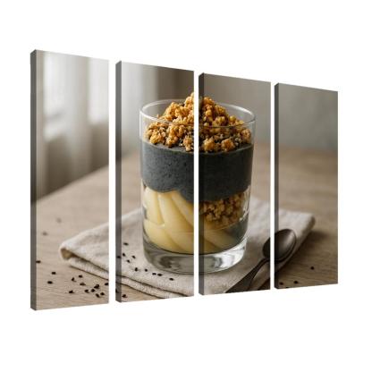 Black Sesame Pear Parfait With Ginger Maple Crumble one-piece frames
