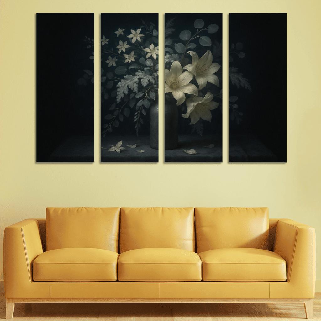 Nocturne Botanicals Moonlit White Blooms And Silver Foliage decor