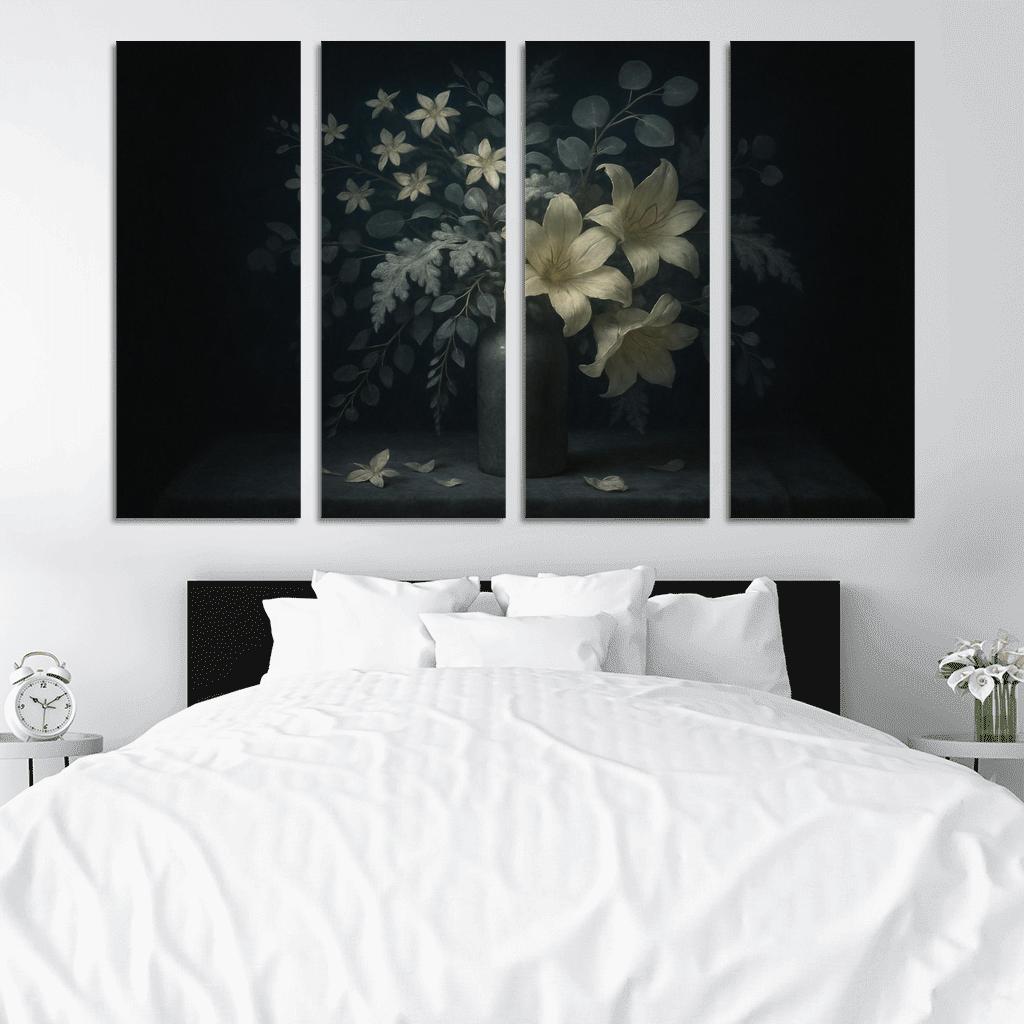 Nocturne Botanicals Moonlit White Blooms And Silver Foliage decor