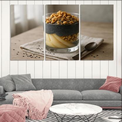 Black Sesame Pear Parfait With Ginger Maple Crumble one-piece frames