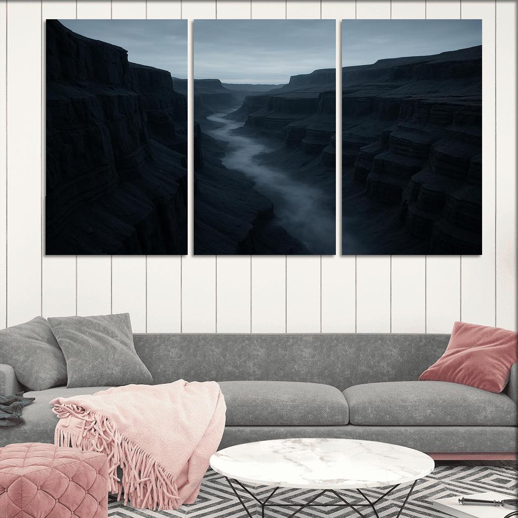 Silver Fog Rolling Through Basalt Canyon decor