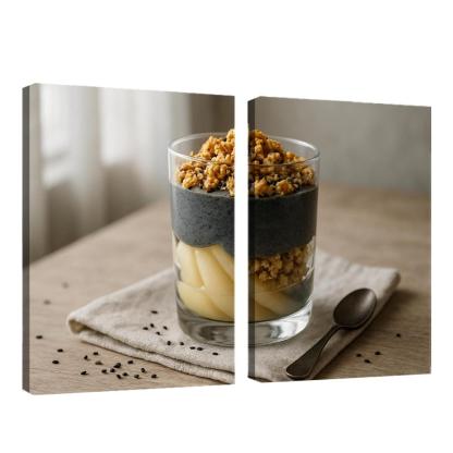 Black Sesame Pear Parfait With Ginger Maple Crumble one-piece frames