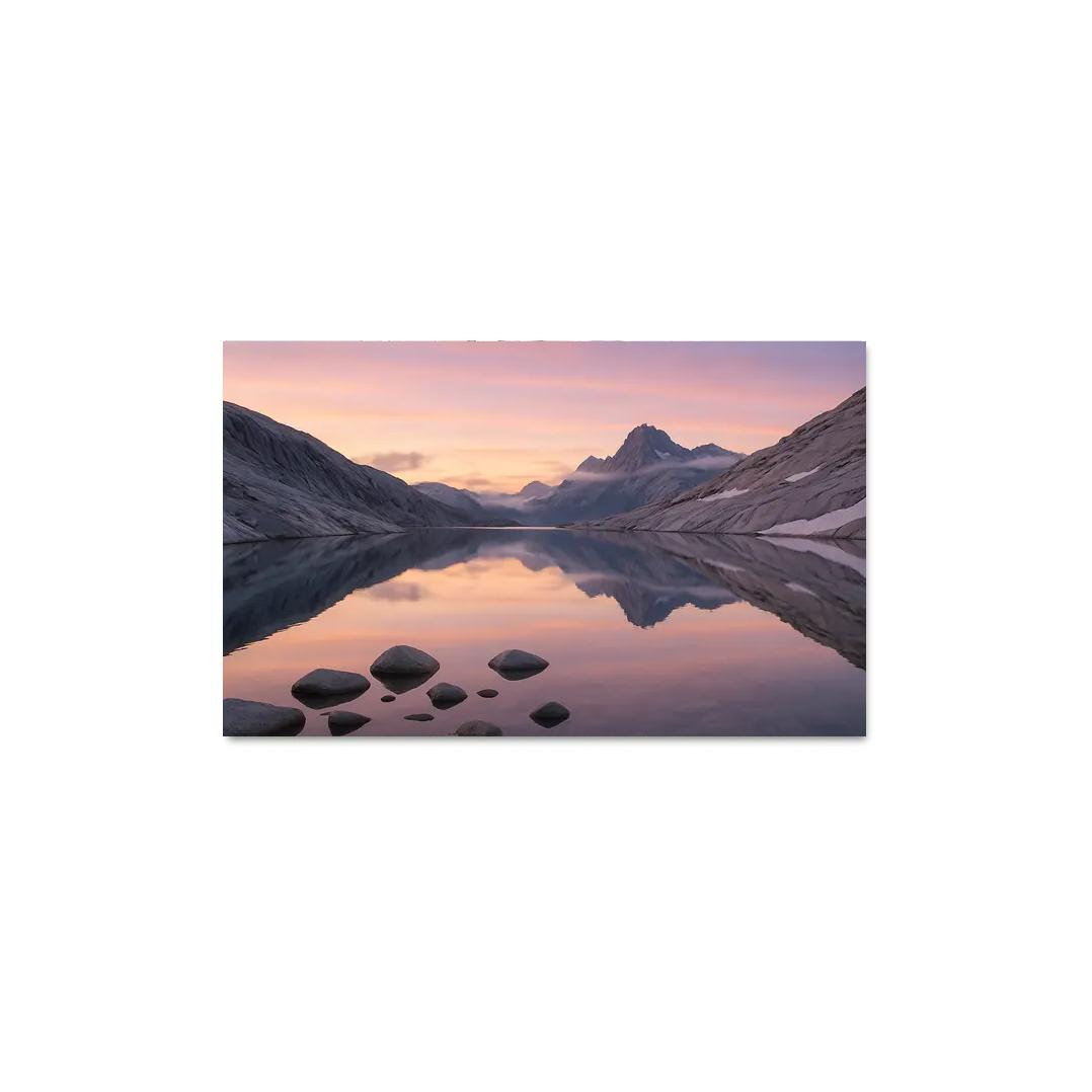 Opal Dawn Across Alpine Tarn And Granite Ridge modern paintings frame