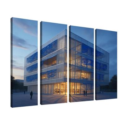Kinetic Porous Facade Library With Wind Driven Louvers wall art