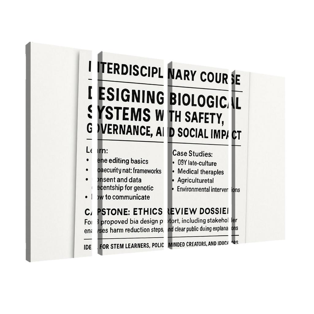 Bio Design Ethics Lab Responsible Making With Synthetic Biology framed paintings