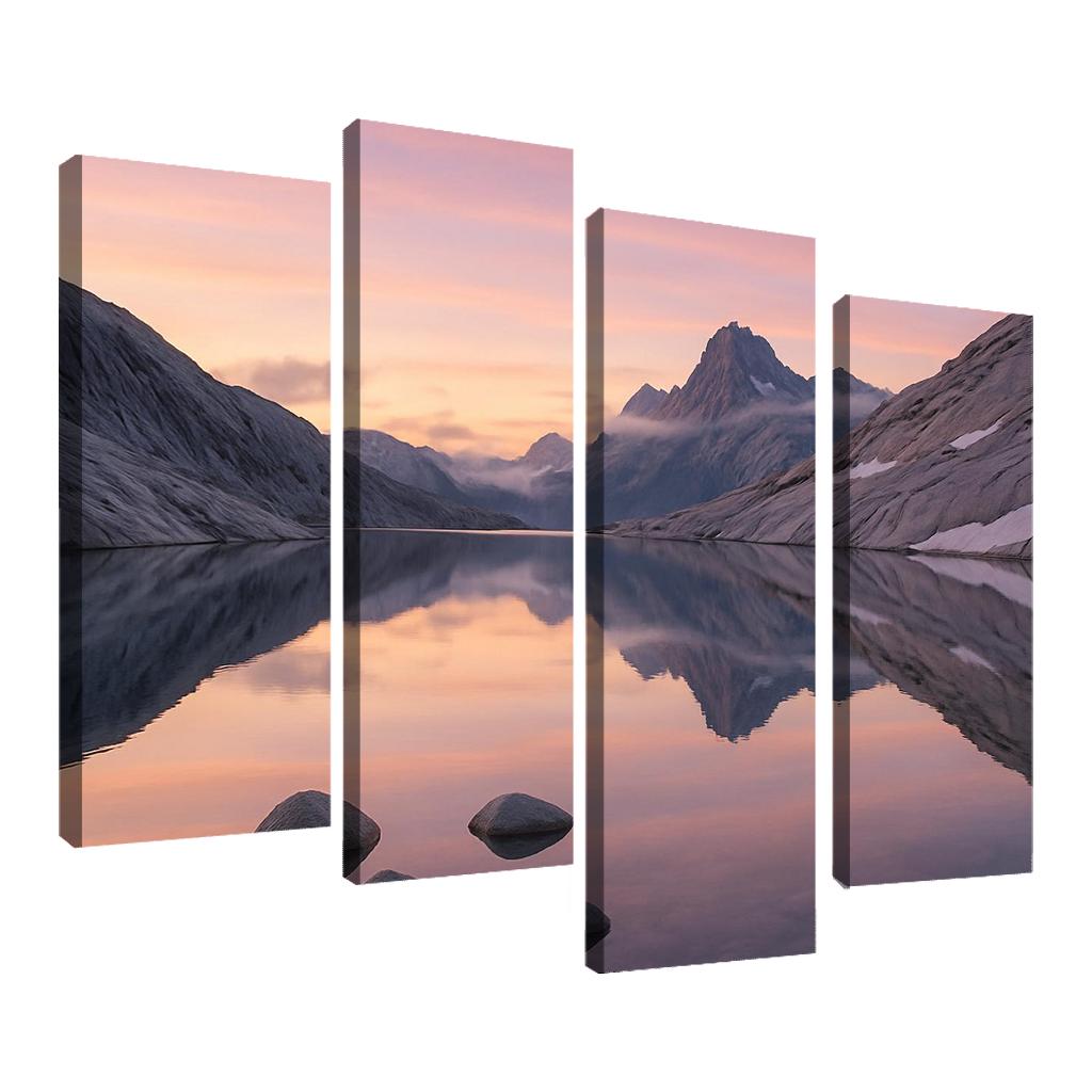 Opal Dawn Across Alpine Tarn And Granite Ridge modern paintings frame