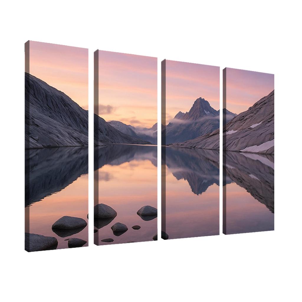 Opal Dawn Across Alpine Tarn And Granite Ridge modern paintings frame