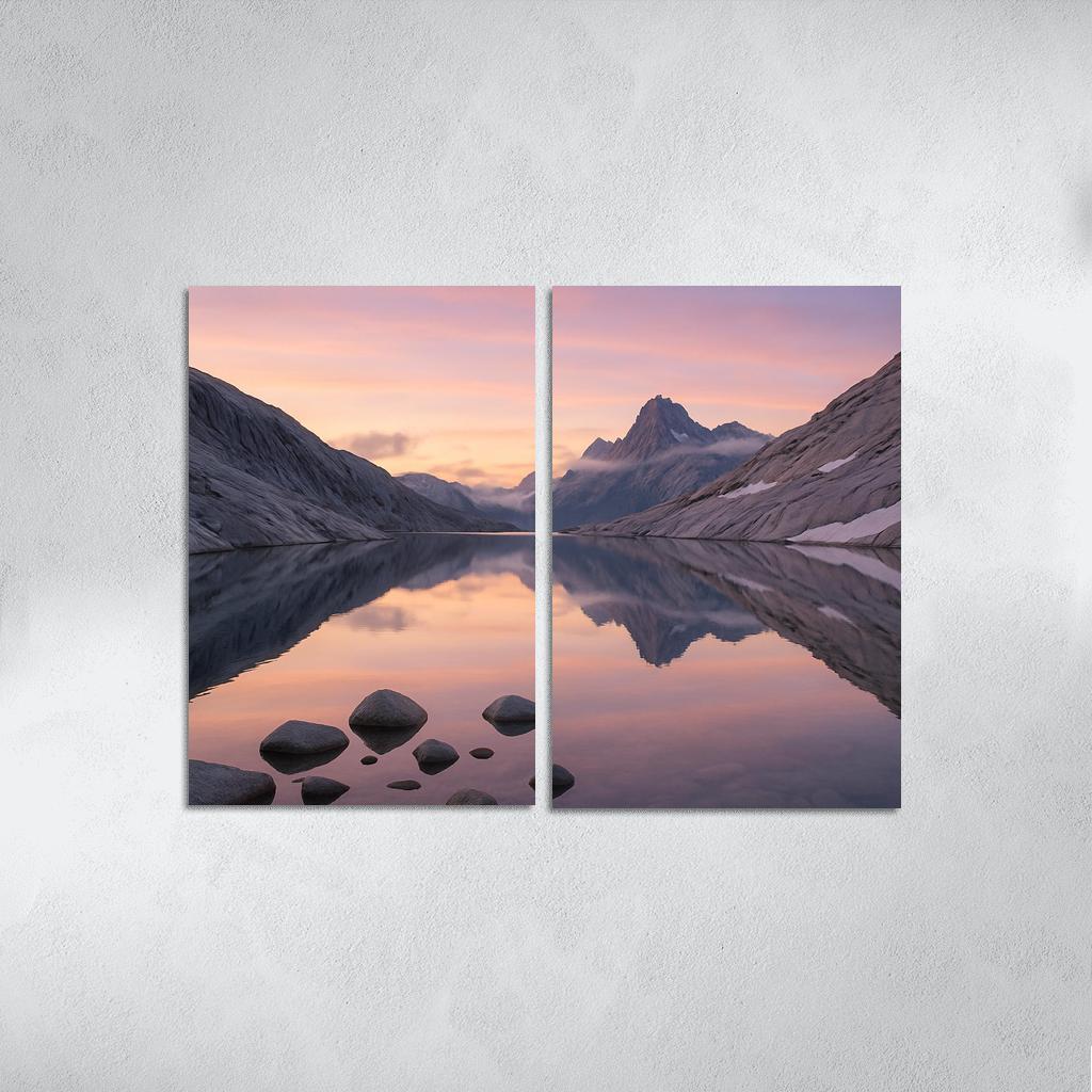 Opal Dawn Across Alpine Tarn And Granite Ridge modern paintings frame