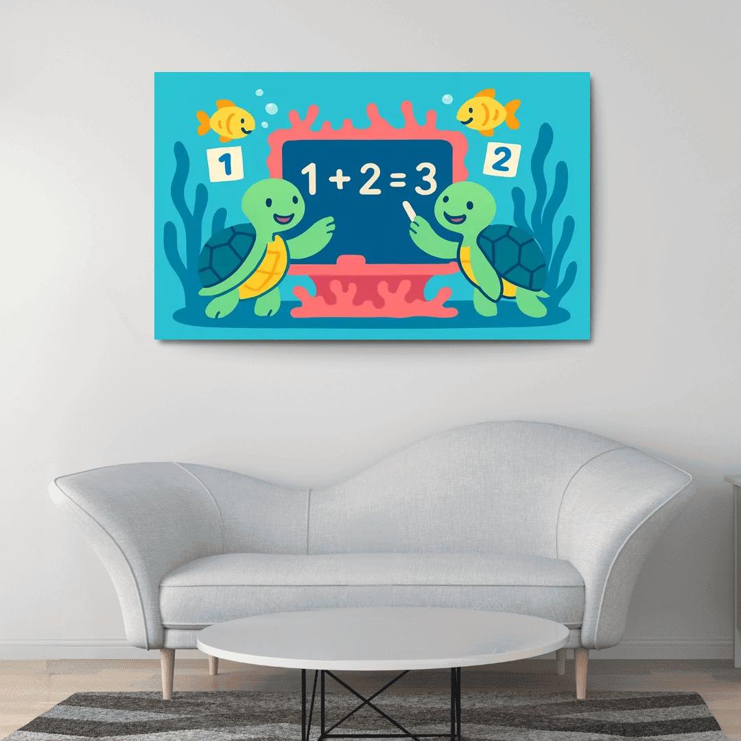 Coral Codebreakers The Reef Math Quest abstract paintings frame