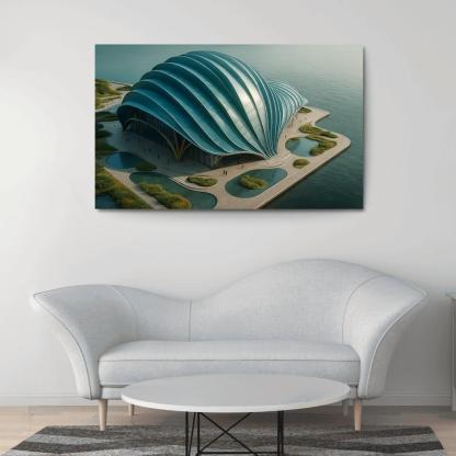 Tidal Breathing Civic Hall canvas paintings frame