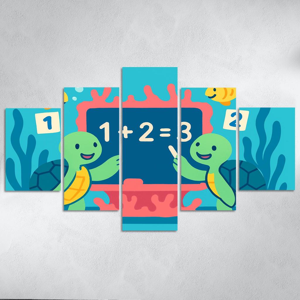 Coral Codebreakers The Reef Math Quest abstract paintings frame