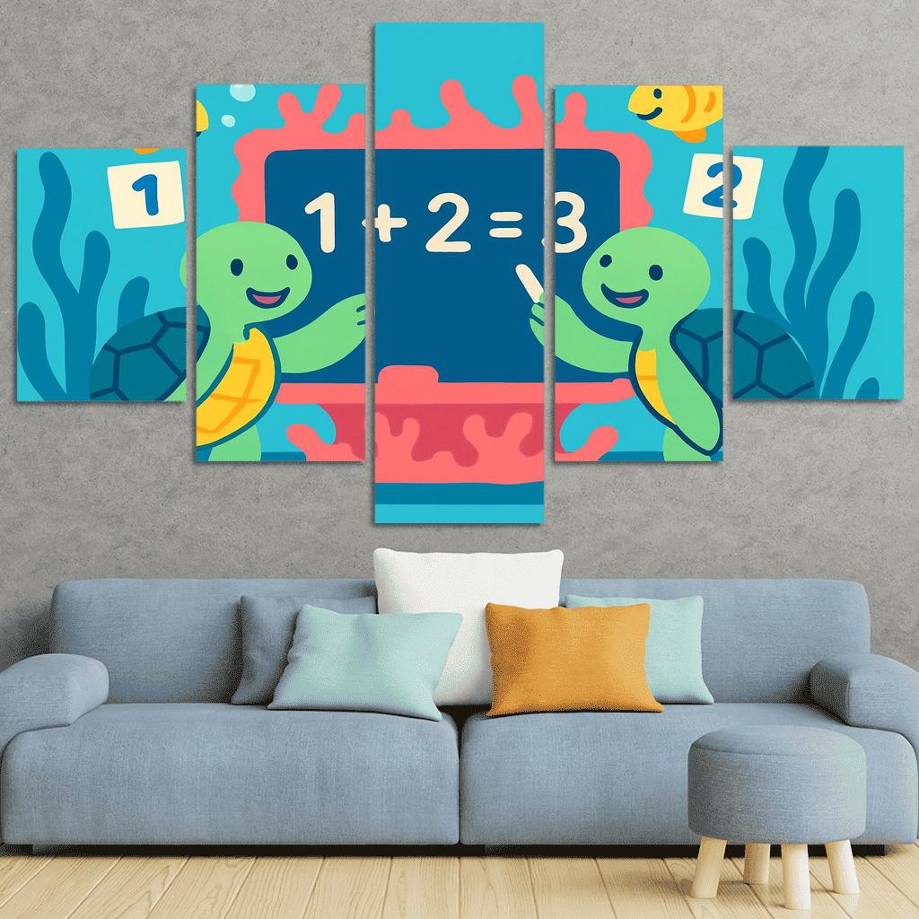 Coral Codebreakers The Reef Math Quest abstract paintings frame