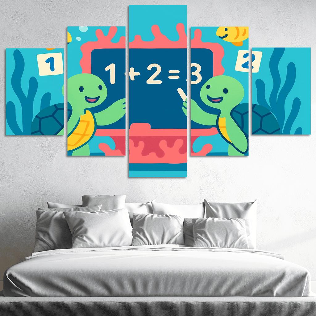 Coral Codebreakers The Reef Math Quest abstract paintings frame