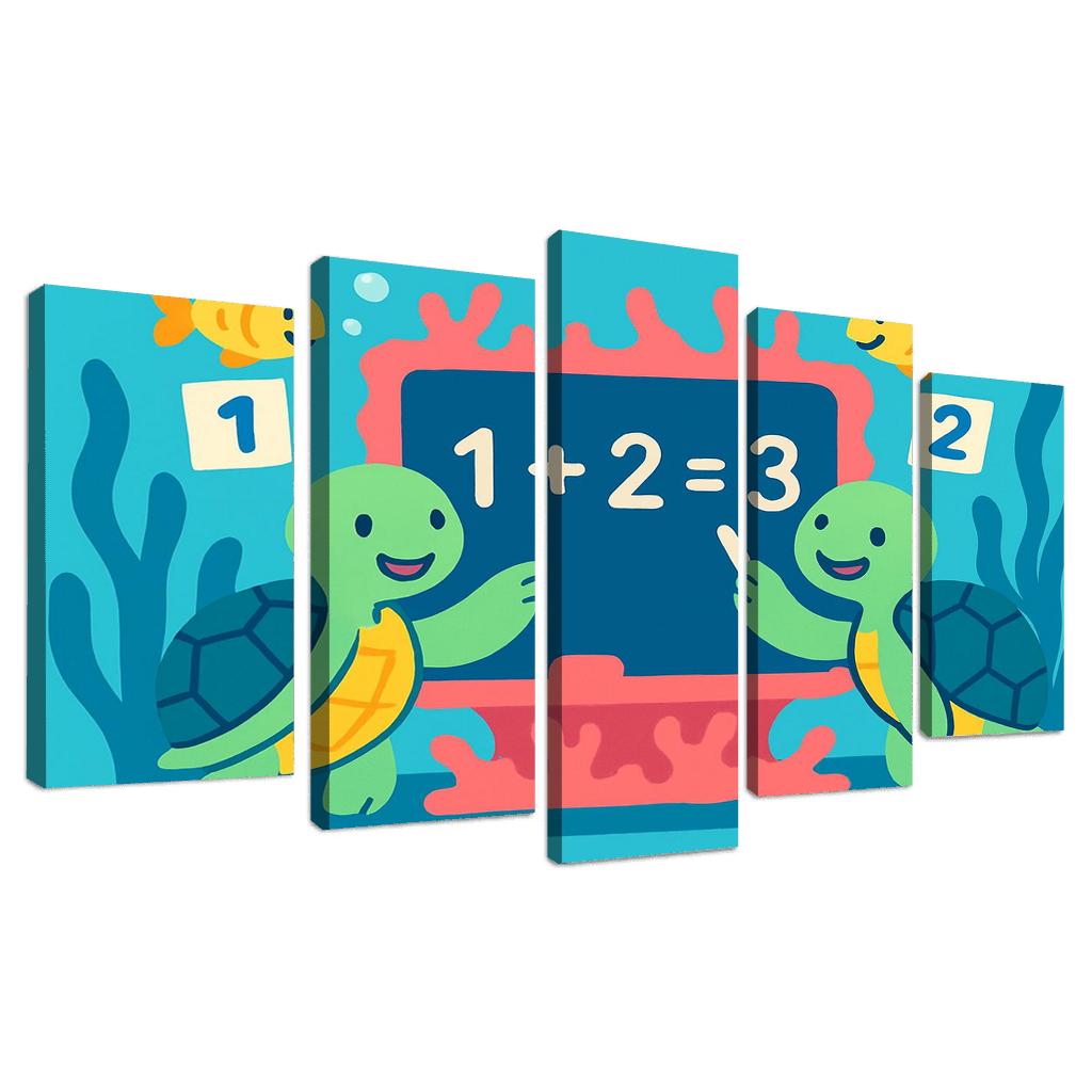Coral Codebreakers The Reef Math Quest abstract paintings frame