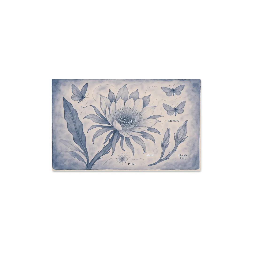 Lunar Pollination Botanical Study decor