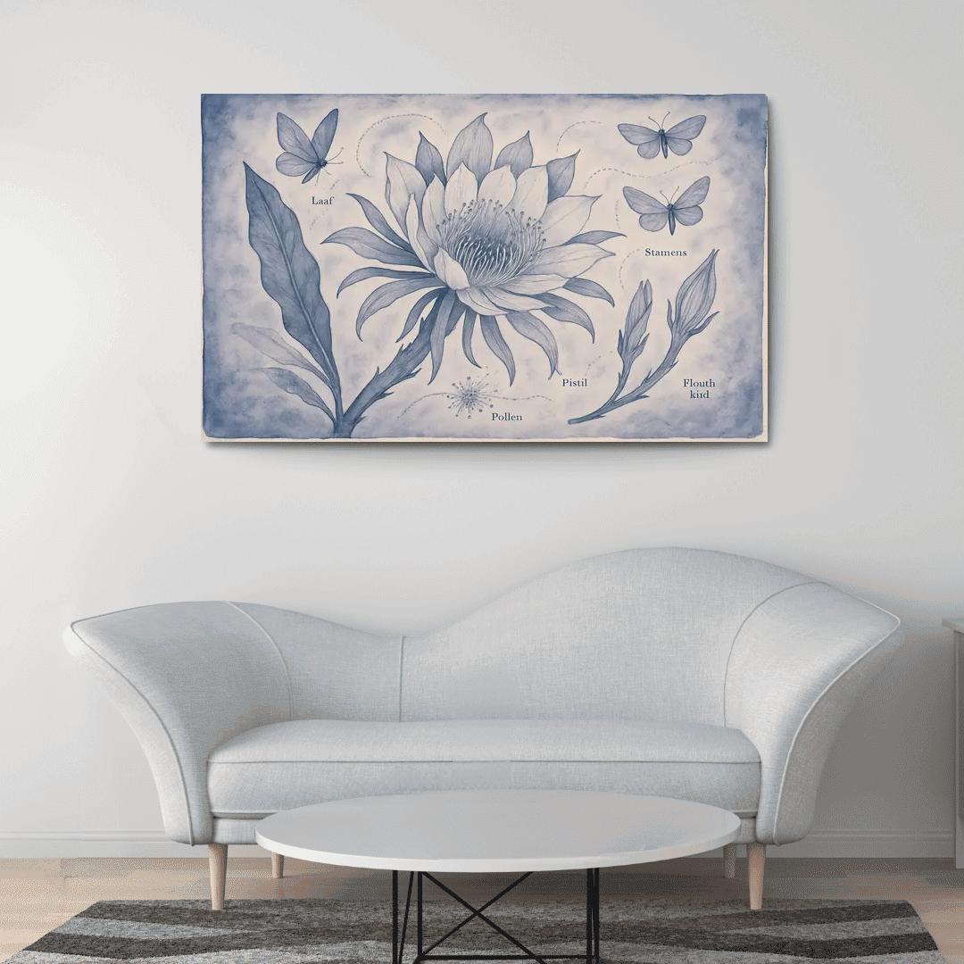 Lunar Pollination Botanical Study decor